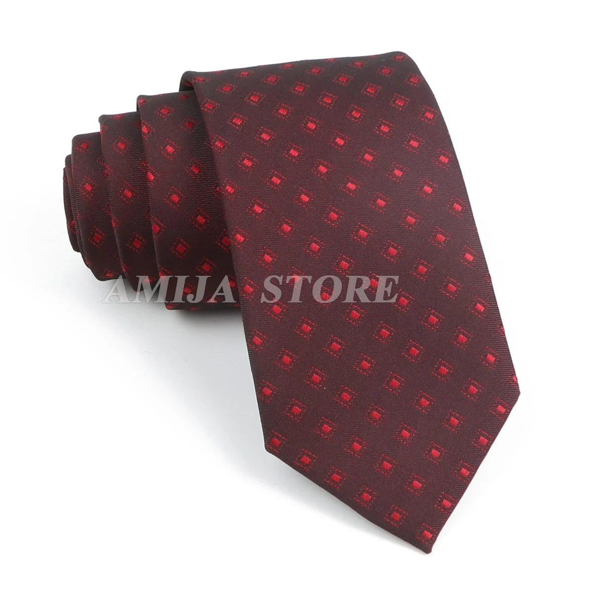 Cà vạt nam cao cấp chấm bi xám 6.5cm thời trang