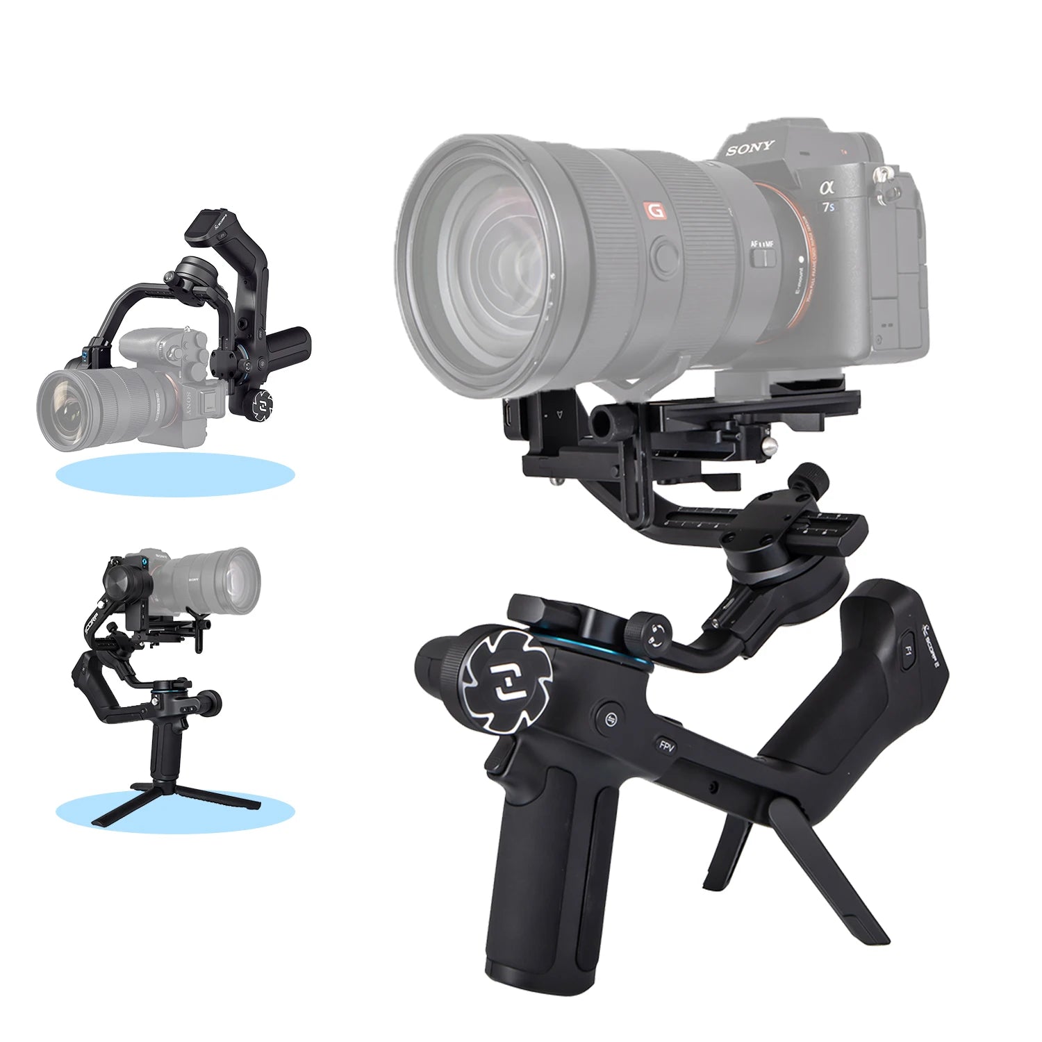 FeiyuTech SCORP 2[Official]Camera Gimbal Stabilizer Built-in AI Tracker Upgrade Joystick Touch Screen for Mirrorless DSLR Camera