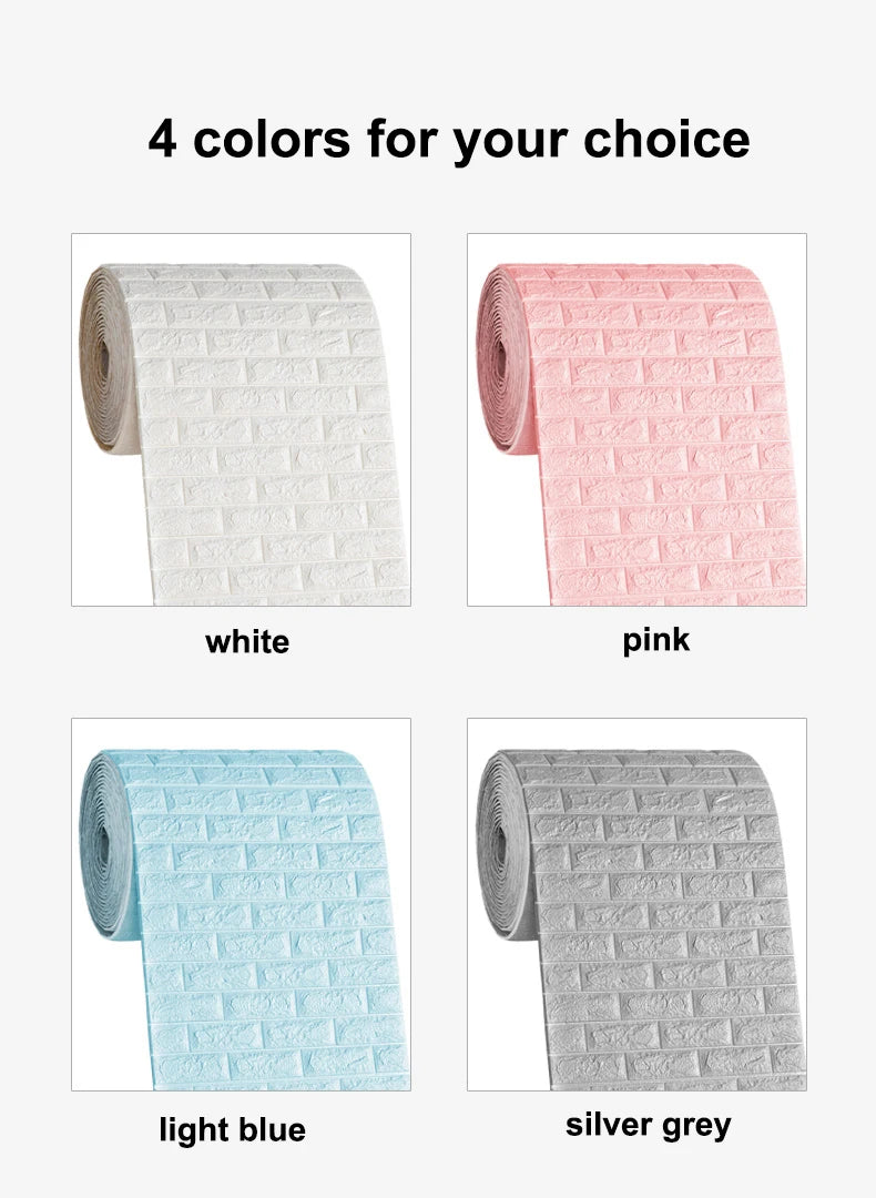 Giấy Dán Tường 3D Chống Thấm Gạch 70cm*10m Nội Thất