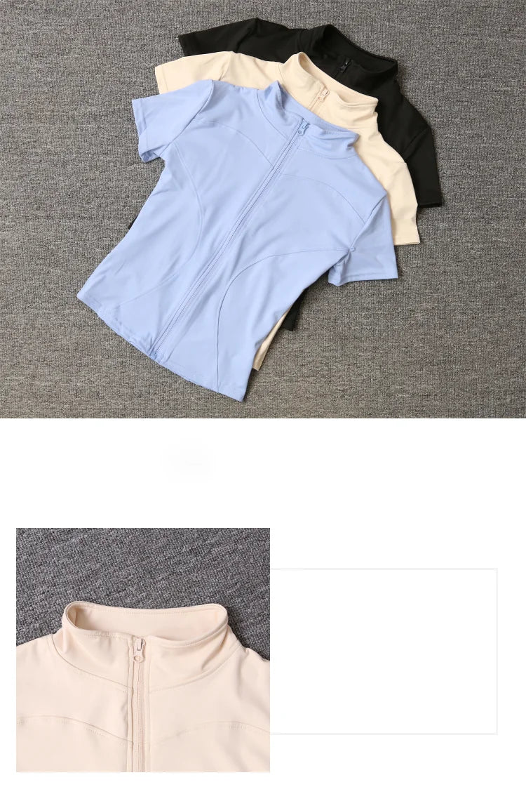 Áo Yoga Nữ Hè Cao Cấp Thấm Hút Nhanh Ôm Eo - Daisan Mart