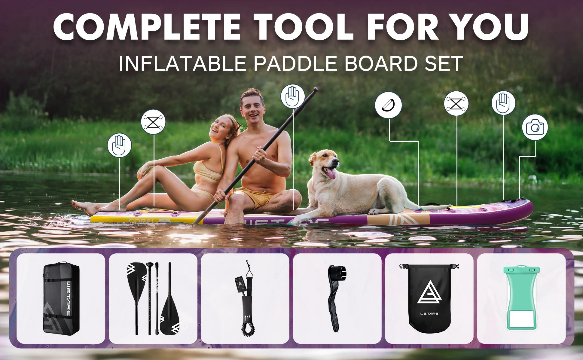 Ván Chèo Bơm Hơi WETARE 11'6'' Chống Nước Đa Năng