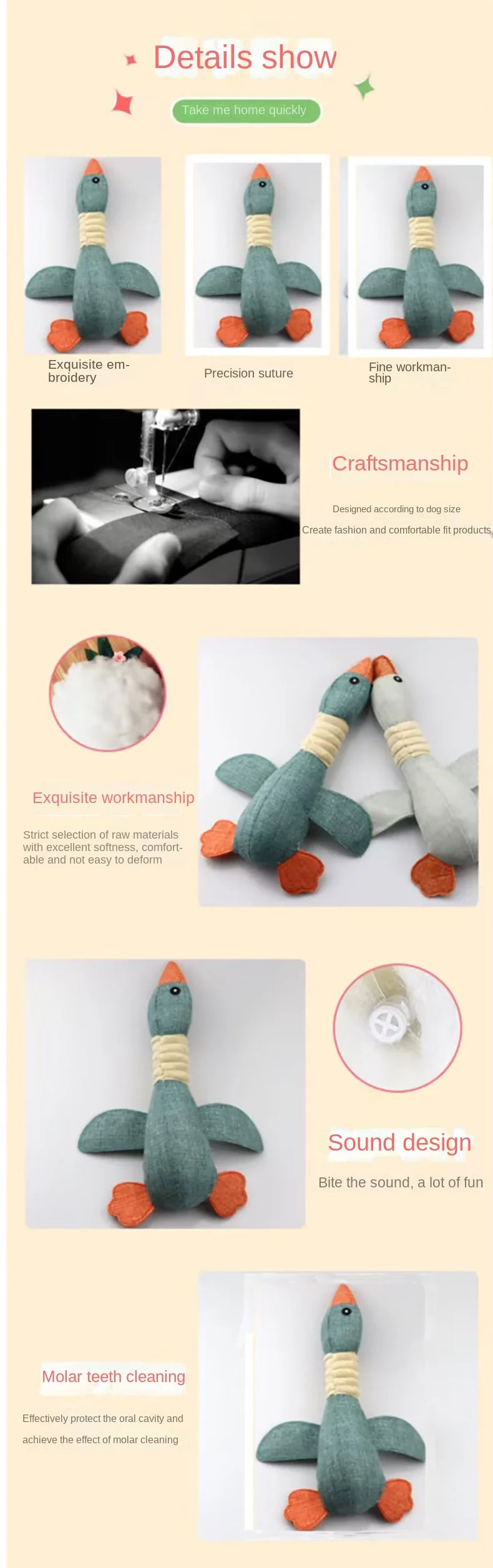 Pet Toys: Anti-Bite &amp; Noise Wild Goose