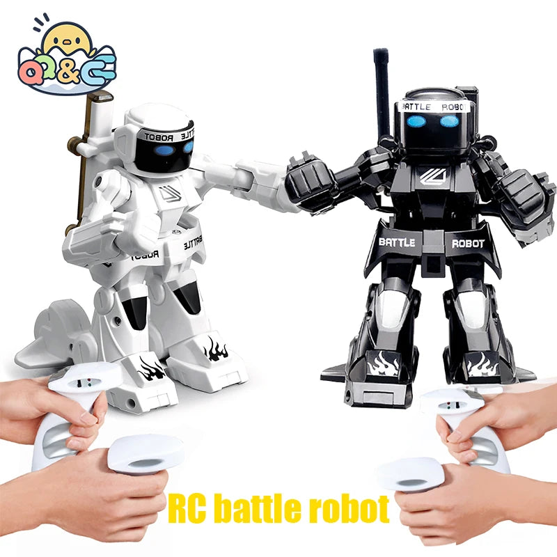 RC Robot Battle Boxing Robot Toy Remote Control Robot 2.4G Humanoid Fighting Robot with Two Control Joysticks Toys for Kids Gift - Daisan Mart