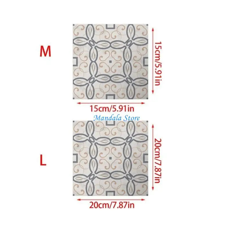 U2JC 10Pcs Moroccans Tile Decal Waterproof SelfAdhesive Sticker for Kitchen Bathroom Wall or Floor Easy Installation and Removal