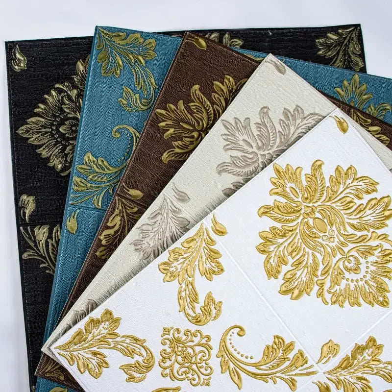 Classic Luxury Wallpaper Self-adhesive Thickened 3D Carving Design Room Decoration Background Stickers Waterproof Moisture-proof