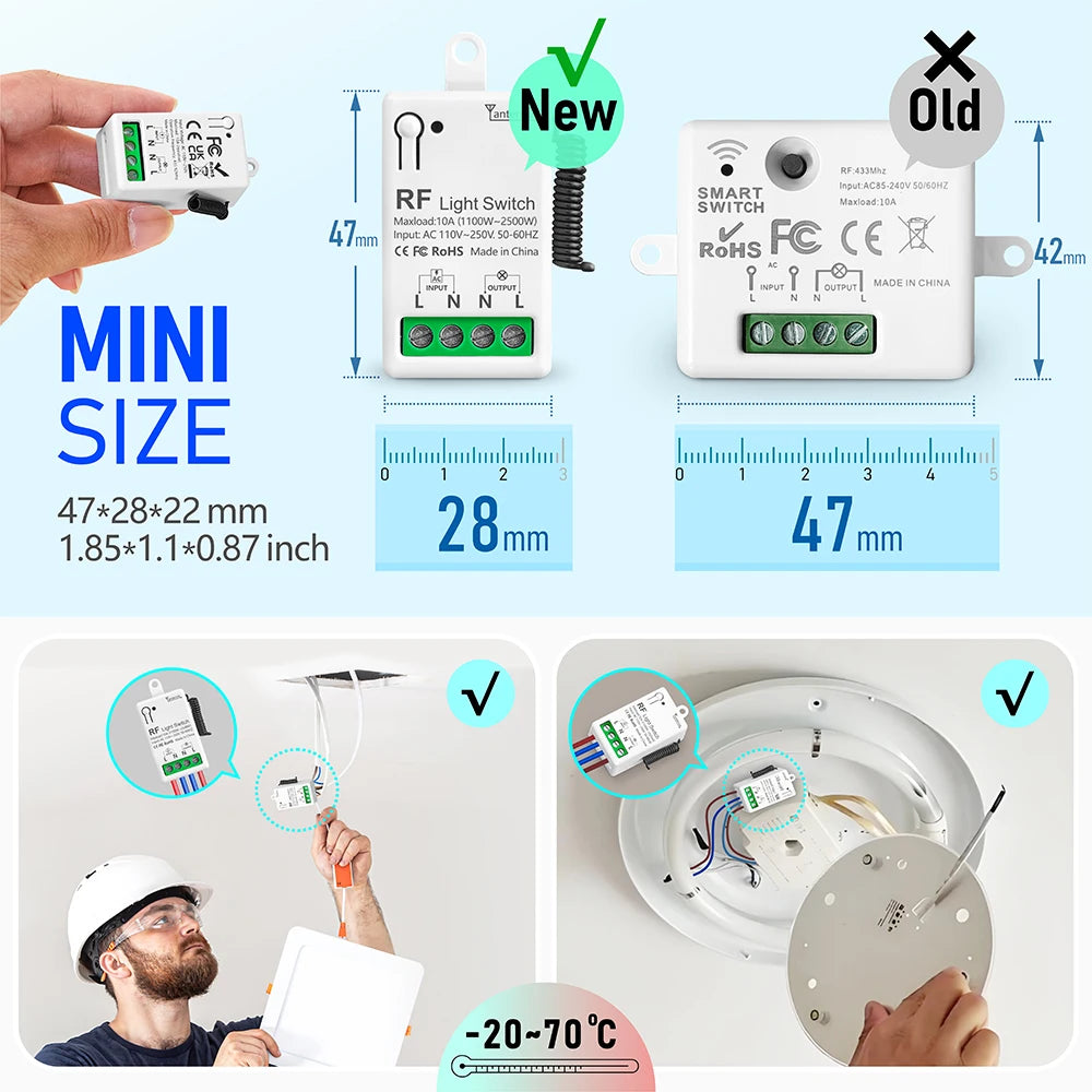 Công tắc RF thông minh 433Mhz cho LED