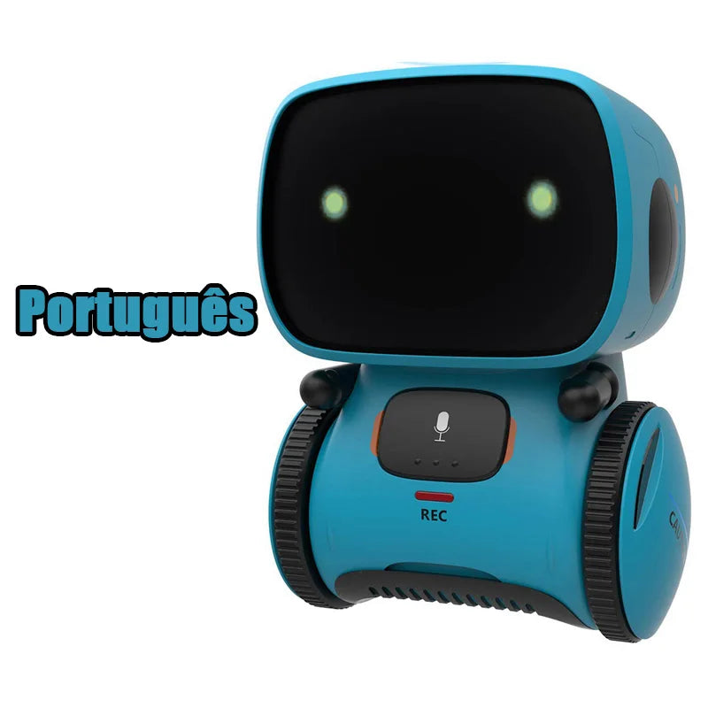 Emo Robot Intelligent Robots Russian & English & Spanish Version Voice & Touch control Toys Interactive Educational Children's G - Daisan Mart