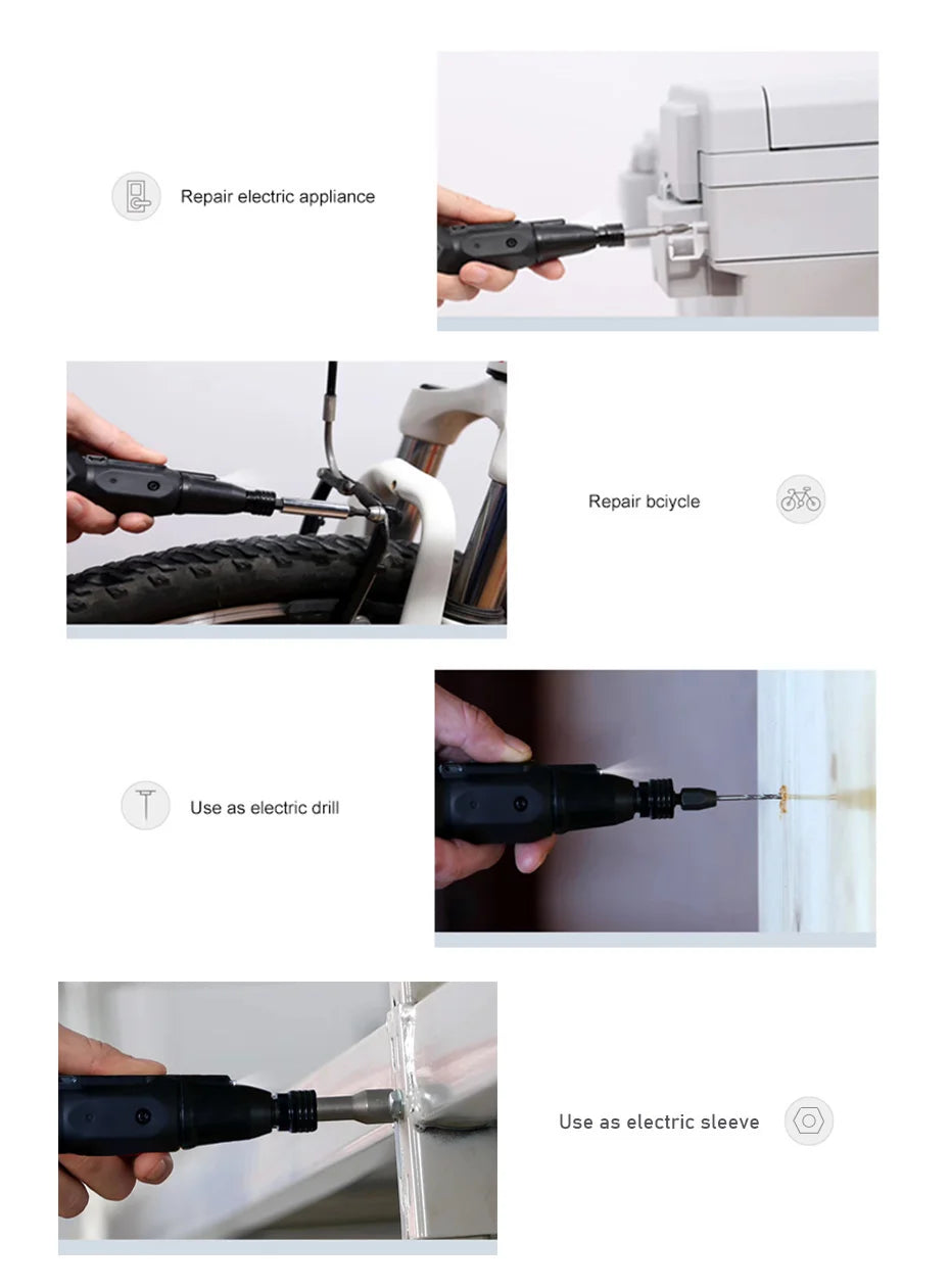 Electric Screwdriver 3.6V Cordless Drill 1800mah Lithium Battery Super Torque Mini Power Tools Automatic And Manual Led Light