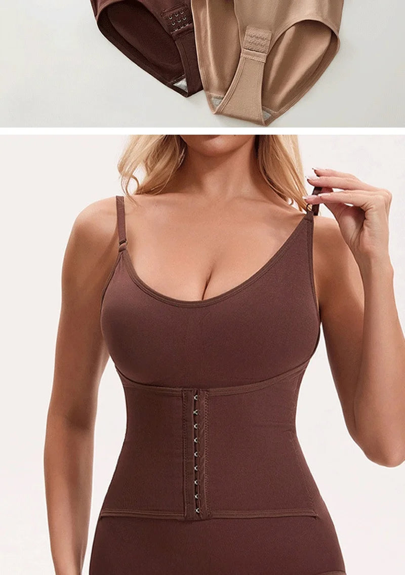 Naisstoo Shapewear Bodysuit Women Tummy Control Tight Slimming Waist Trainer Body Shaper Jumpsuit Drop Shipping Bodysuits