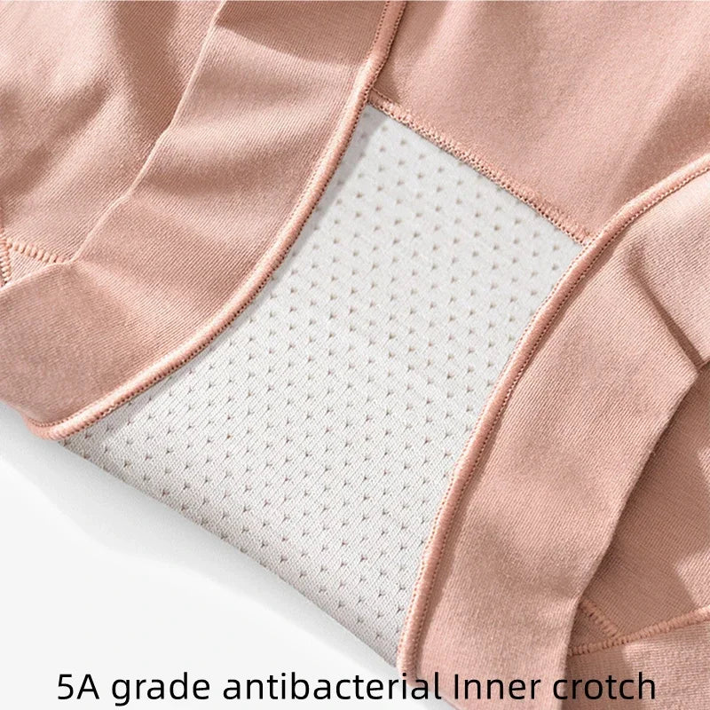 Women's cotton high-waisted, stretchy, belly-hugging panties, 2 pieces