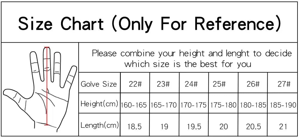 Men's Sheepskin Golf Gloves Anti-Slip Breathable