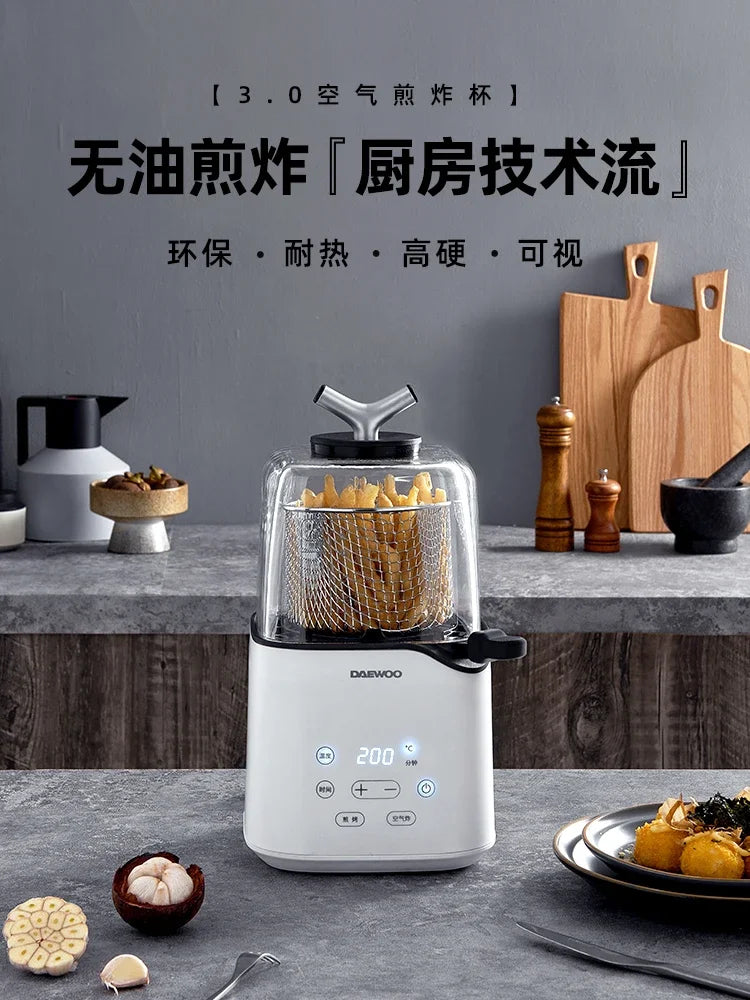 220V Air Fryer for Home Use: Oil-Free Electric Cup Pot with Automatic Multifunction