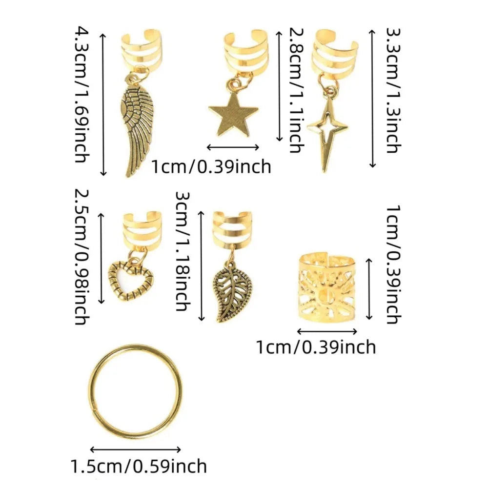 Vòng Tóc Hợp Kim Hippie - Trang Sức Tóc Cho Nữ