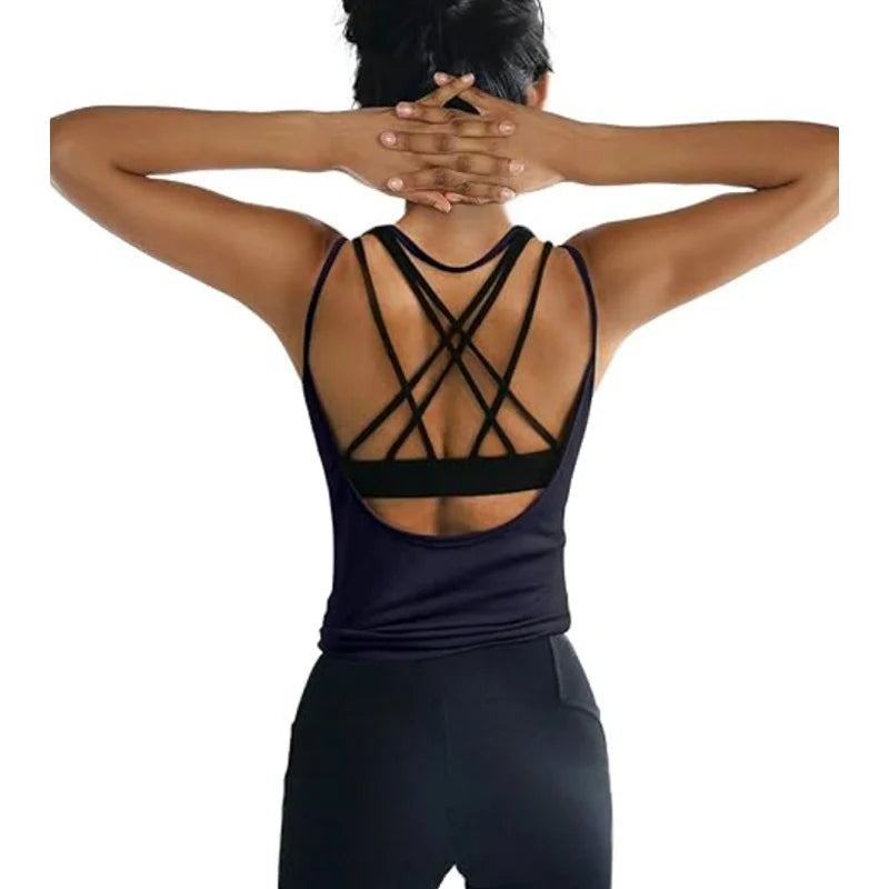 Áo Tập Yoga Nữ Lưng Hở Thoáng Mát, Thoải Mái Năng Động - Daisan Mart