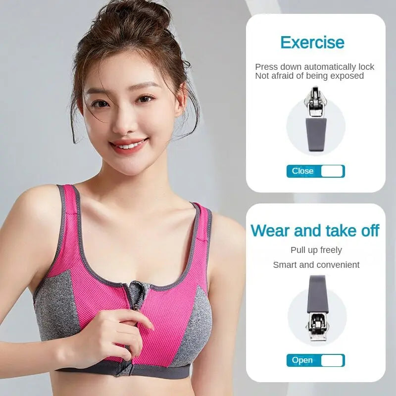 Áo Ngực Thể Thao Nữ - Hỗ Trợ, Nâng Đỡ, Khóa Kéo Trước - Daisan Mart