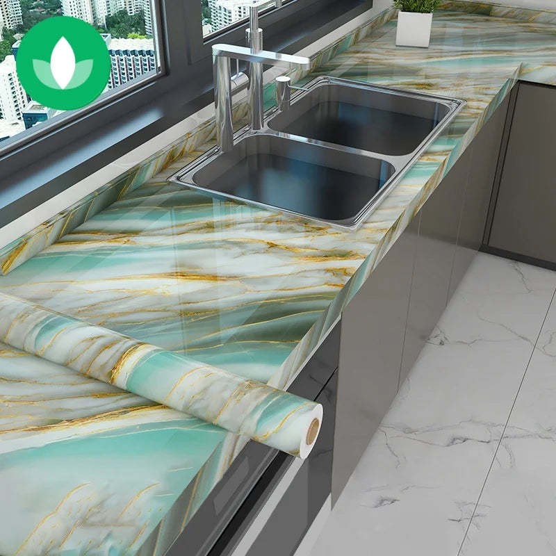 Waterproof Stone Wallpaper for Kitchen Cabinets and Interiors