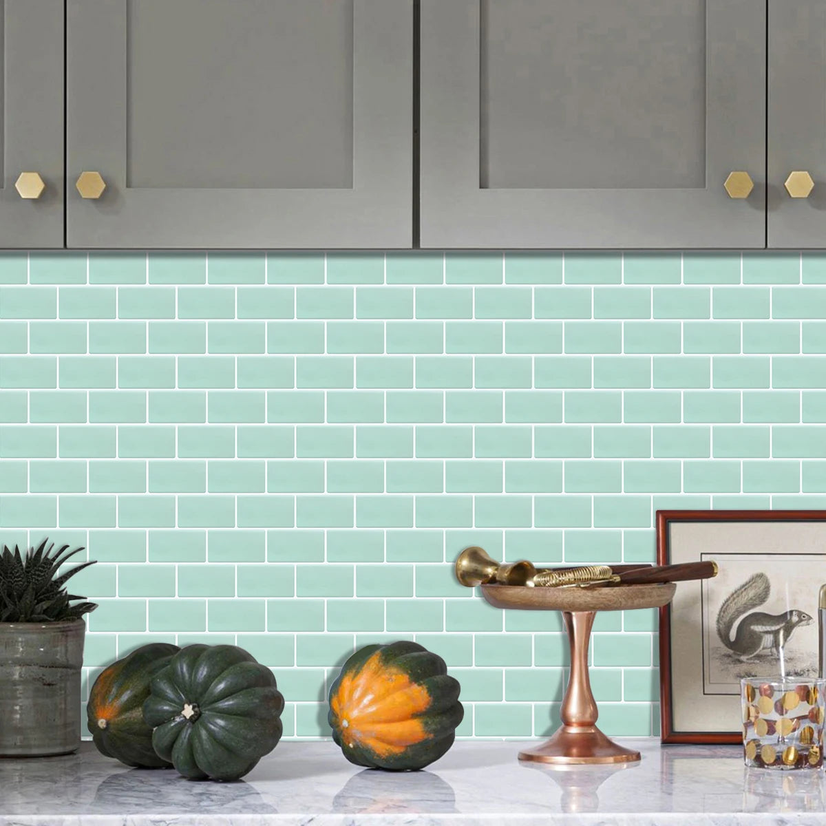 Vividtiles 3D Vinyl Waterproof Kitchen Backsplash Wall Sticker Peel and Stick Wallpaper Premium Strong Ahesive Tile Decals