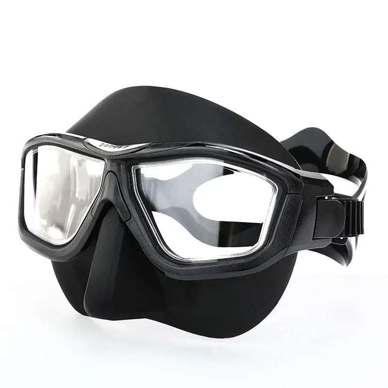 Professi onal Anti-fog HD Large Frame Lens Freediving Snorkeling Eq uipment Scuba Full Face Large Frame Diving   Goggles