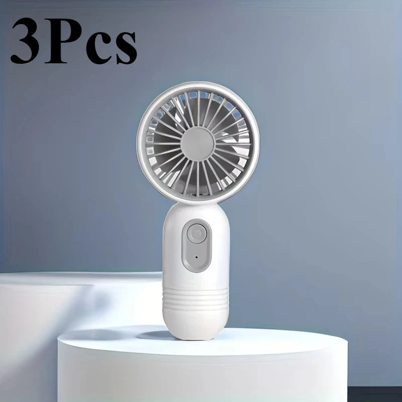 USB Mini Rechargeable Portable Fan with 3 Speeds, Handheld Fan for Gift Choice, Perfect For Office, Outdoor, Travel, Camping - Daisan Mart