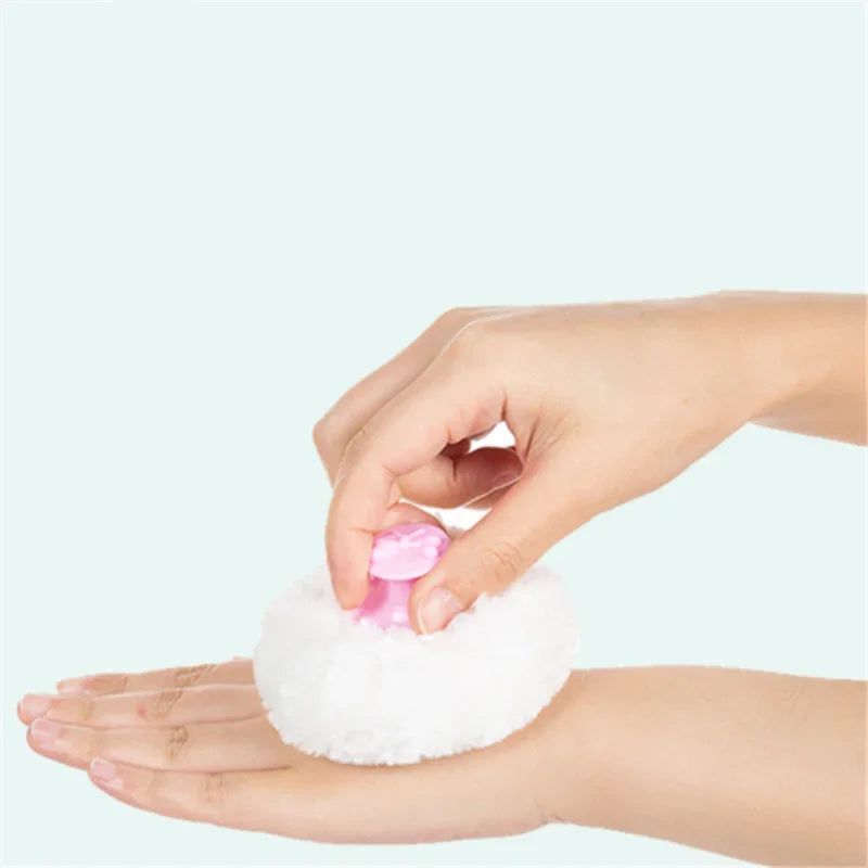 Phấn Bột & Bông Phấn Em Bé Hộp Hồng Dễ Thương