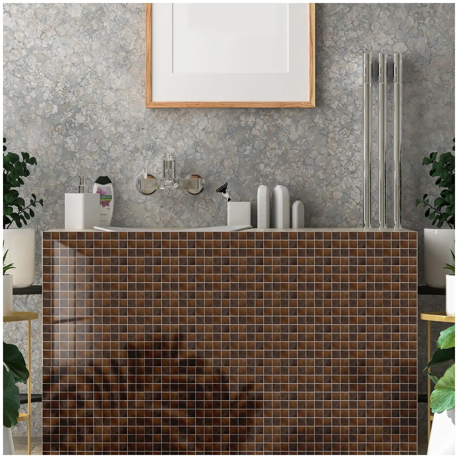 10 Waterproof Marble Mosaic Tile Stickers