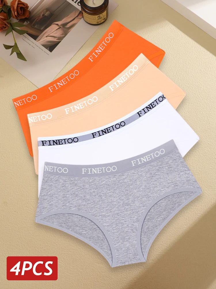 Sexy Cotton Women's Underwear 4 Pieces - Sports String