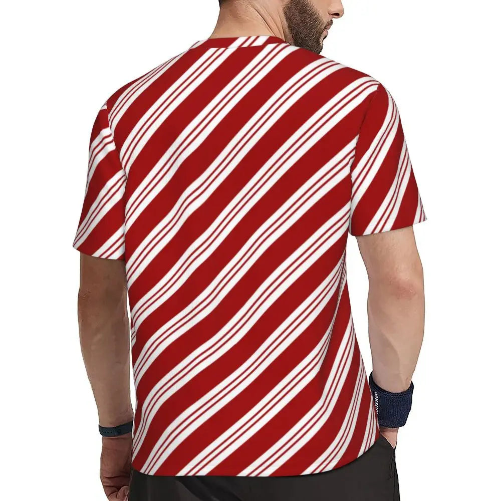 Stylish Mondrian Striped Men's Gym T-Shirt