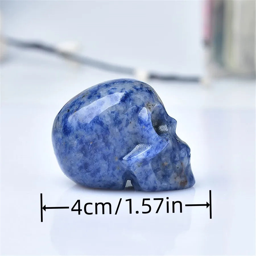 Đầu Lâu Đá Quý Tự Nhiên Chạm Khắc Phong Thủy 50mm