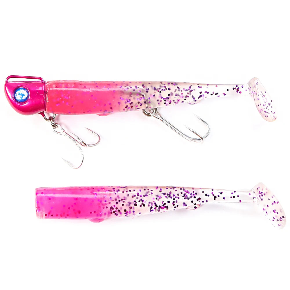 Mồi Câu Mềm B&U 105mm Đuôi Đen Minnow 33.7g