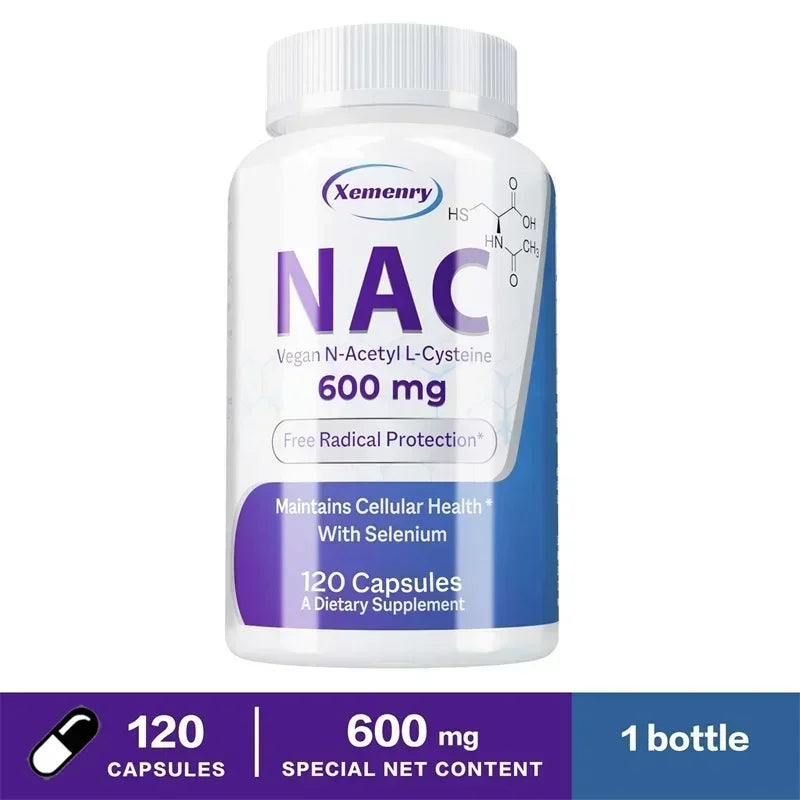 NAC Capsules 600mg - Support Skin Health, Antioxidant, Detox, Enhance Immunity - Non-GMOSupplement - Daisan Mart