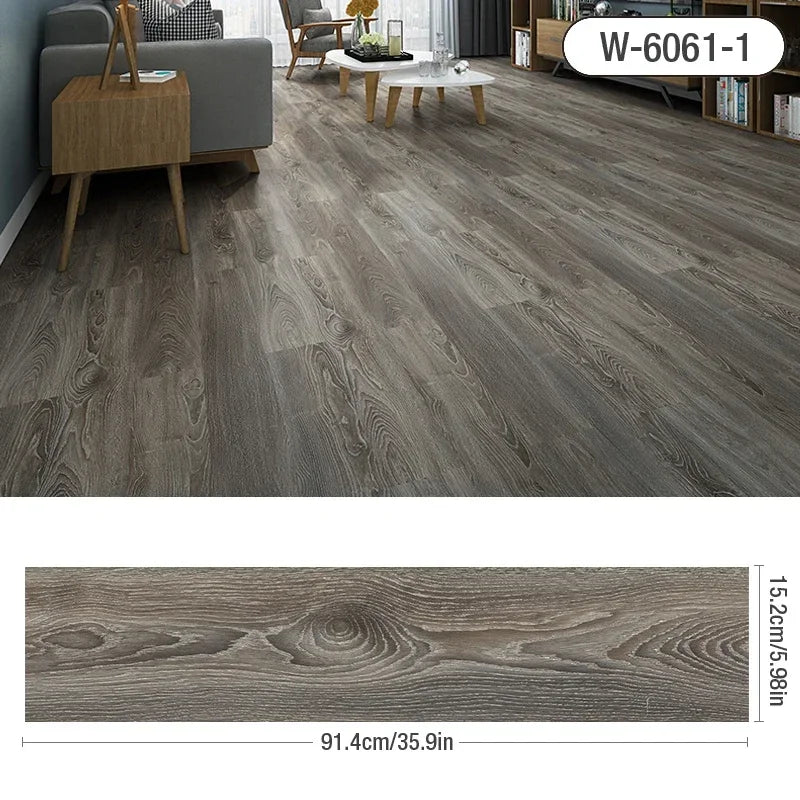 Self-adhesive Wood Grain Floor Wall Stickers Modern Style PVC for Living Room Toilet Kitchen Home Floor Decor Waterproof Sticker