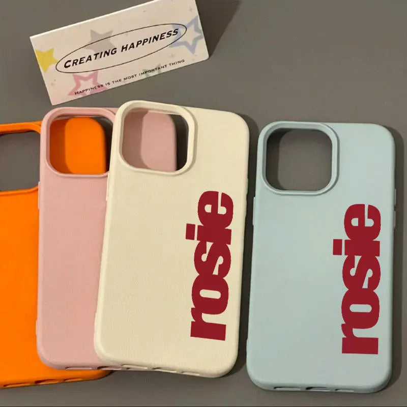 Ốp Lưng iPhone Phong Cách Hàn, Chữ Đơn Giản, Chống Vân