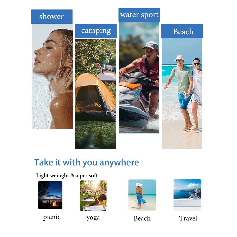 Cute Sanrio Themed Beach Towels: Pochacco, Hello Kitty, My Melody, Kuromi! Sand Proof Super Absorbent Quick Drying Towel