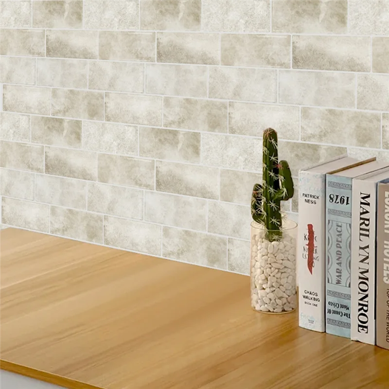 Đá Beige 10 Tấm Dán Tường Ẩm Thấp Tắm - Daisan Mart