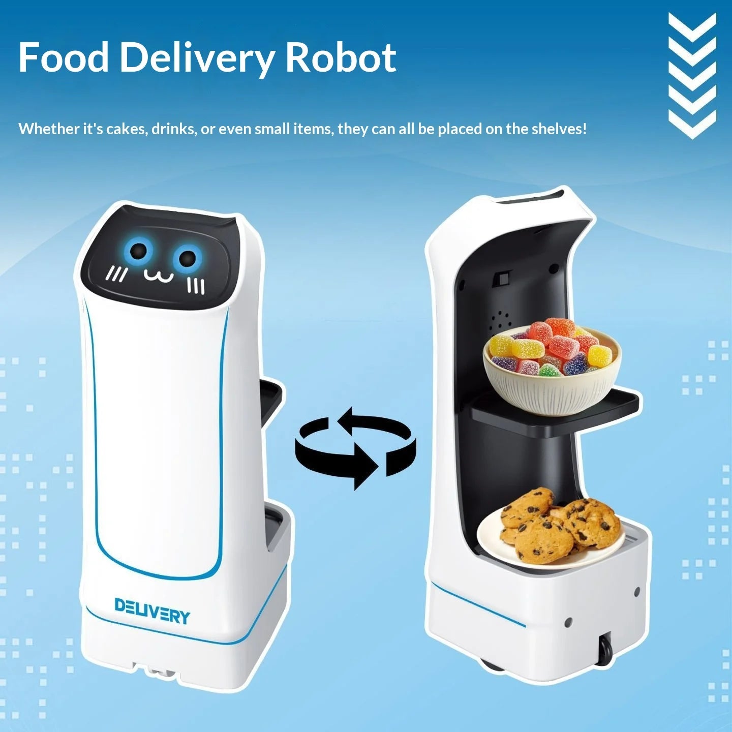 Remote food delivery robot (capable of transporting drinks and snacks): a parent-child interactive children's toy that also serv - Daisan Mart
