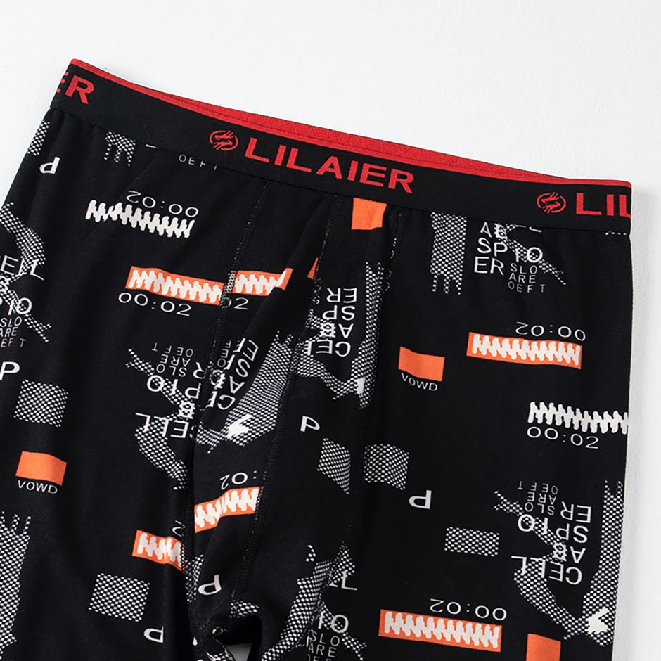 Men's Autumn Winter Camouflage Printed Underwear Set