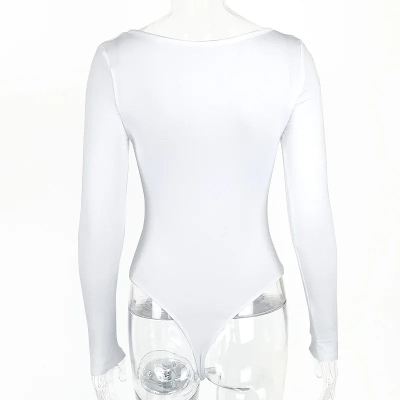 Women's Bodysuit Long Sleeve Square Neck Warm Fur Lining