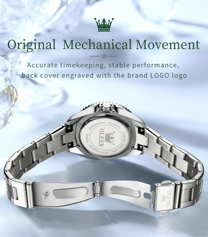 OLEVS 9945 luxury women's watch, studded with stones, date calendar