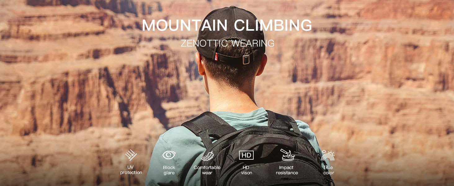 Kính Mát ZENOTTIC Vuông Cổ Điển Chống Tia UV Siêu Nhẹ