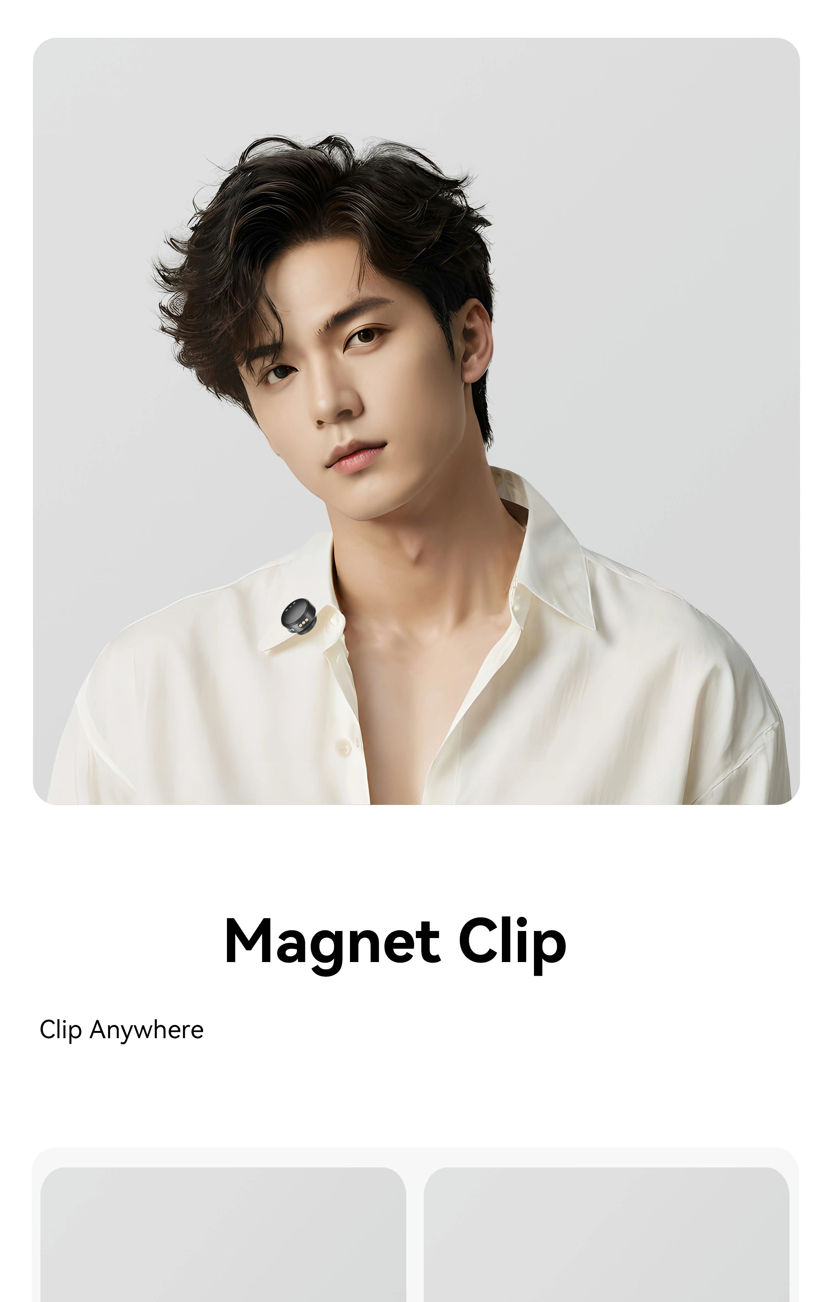 Wireless Lavalier Microphone with Noise Canceling Professional Magnetic Microphone for Studio Recording Interview Live Broadcast