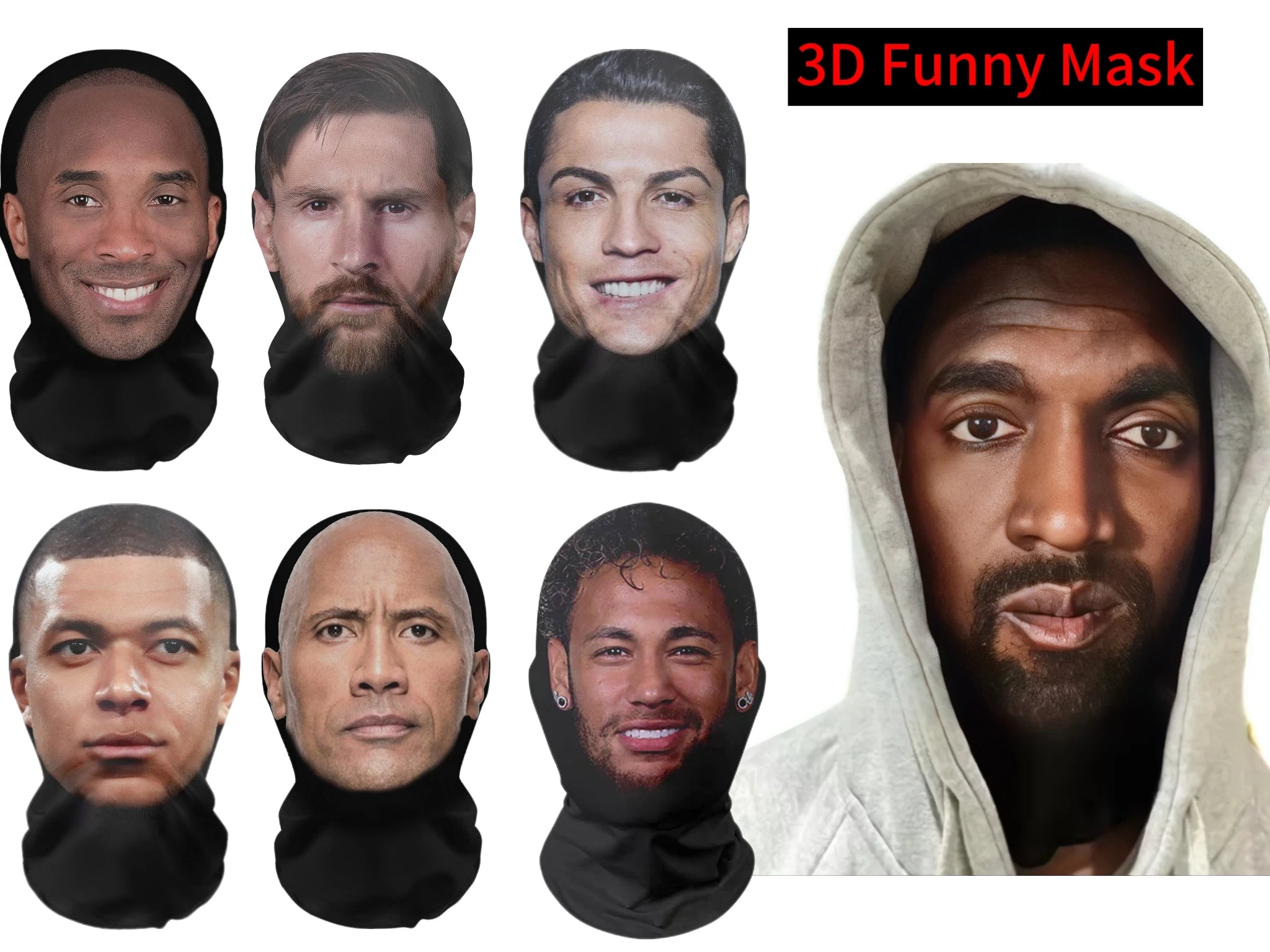 Mặt Nạ Lưới 3D Co Giãn Hóa Trang Cosplay Độc Đáo