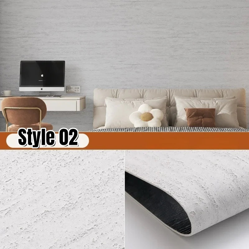 Giấy Dán Tường 3D Vân Đá Travertine Dẻo Tự Dính - Daisan Mart