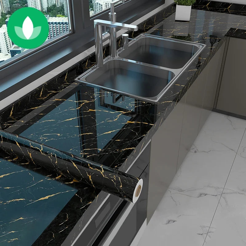 Waterproof Stone Wallpaper for Kitchen Cabinets and Interiors