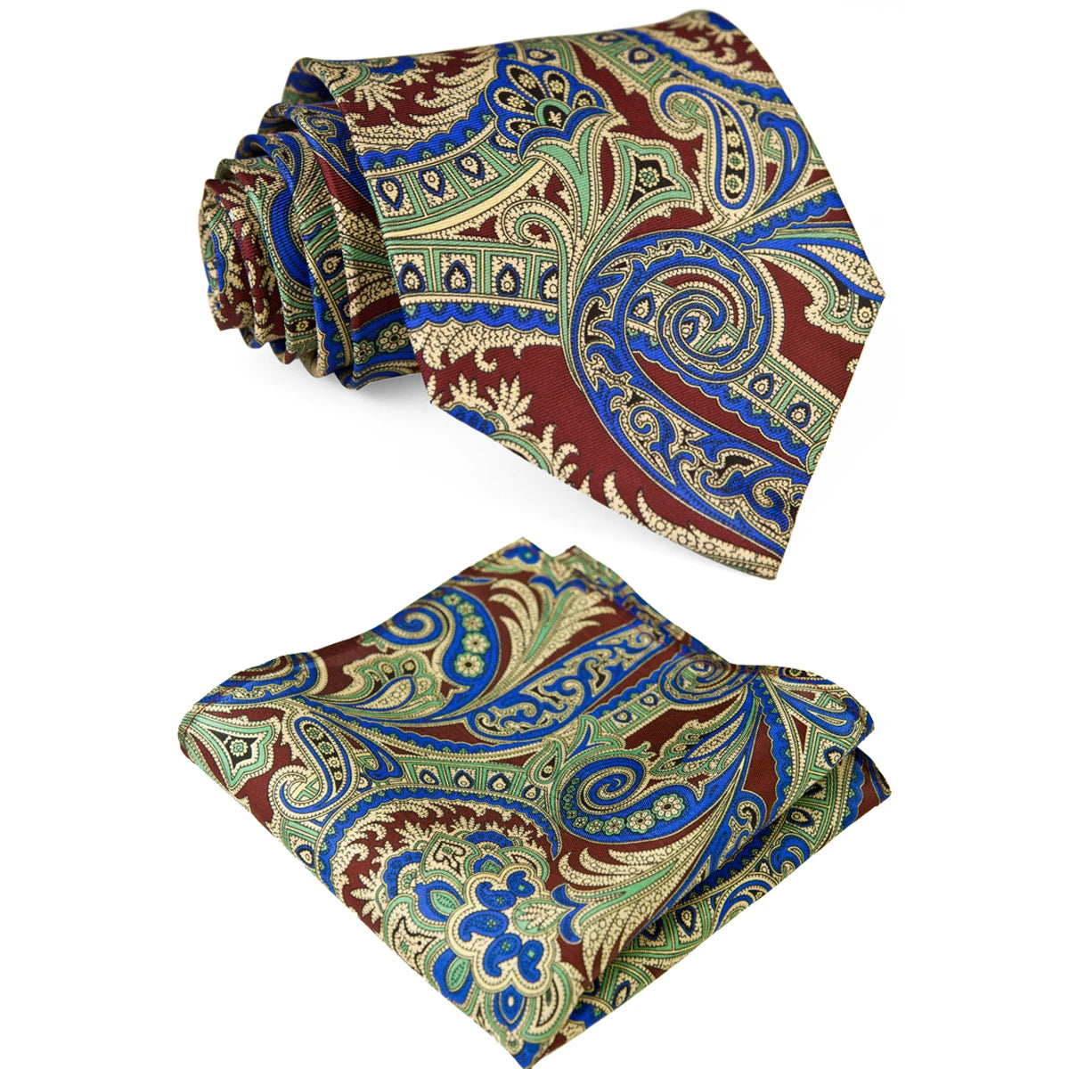 復古領帶，10厘米，100%真絲，抽象圖案