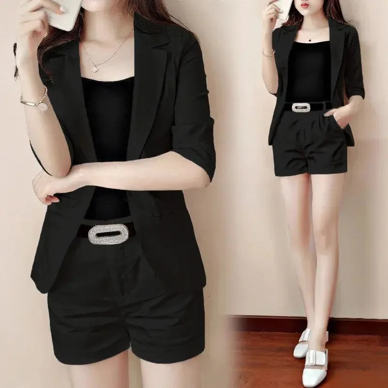 Bộ Vest Công Sở Trắng Đen Nữ - Quần & Áo Khoác XXL