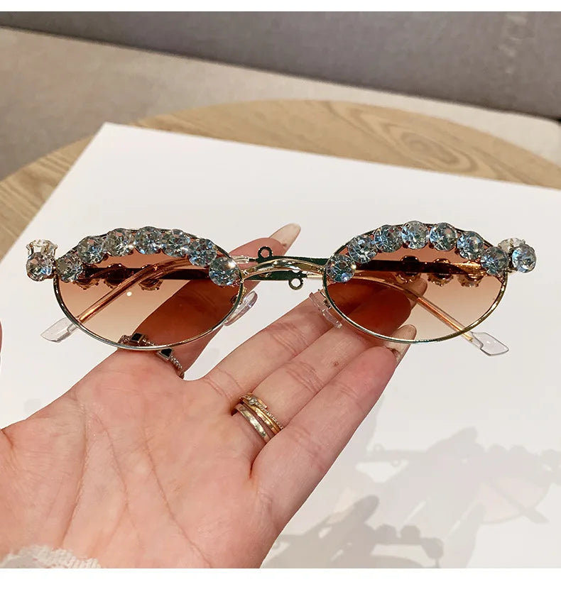 High-end Diamond Oval Women's Sunglasses 2025