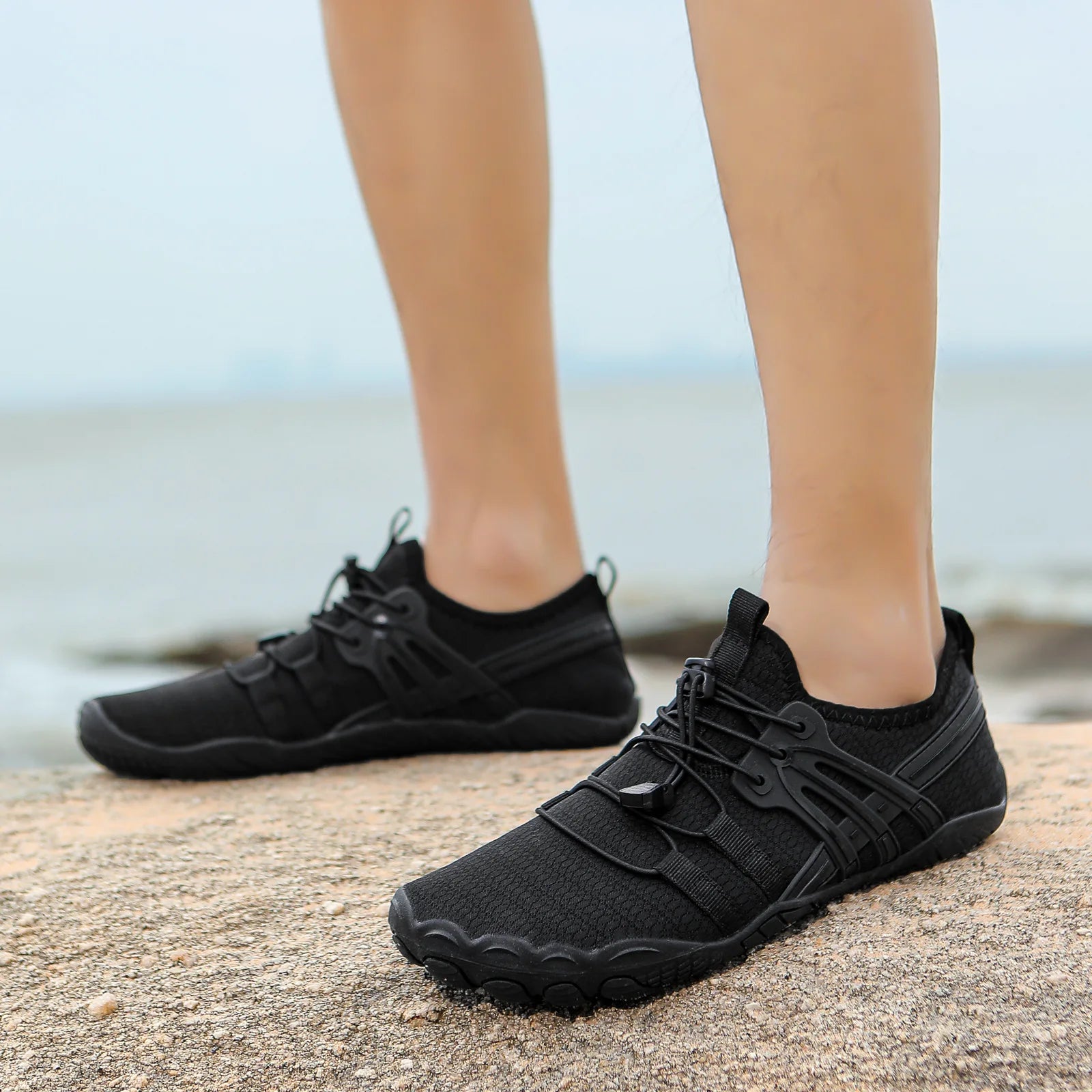 Giày Bơi Lội Trẻ Em Nữ 5 Ngón Lưới Thoáng Sắc Màu