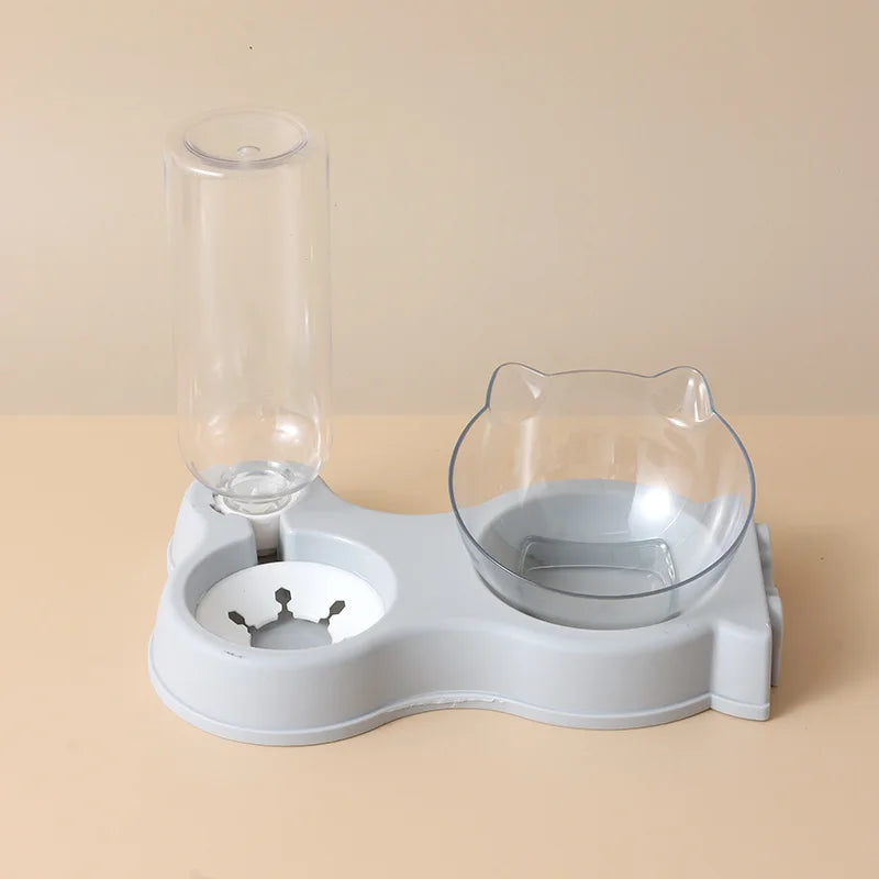 Pet dog and cat food bowl automatic feeder all-in-one dog and cat food bowl and drinking fountain drinking bowl - Daisan Mart