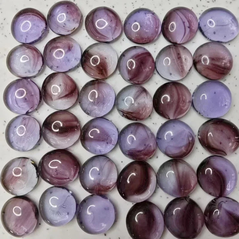 DIY Multicolored Round Glass Mosaic Beads 100g