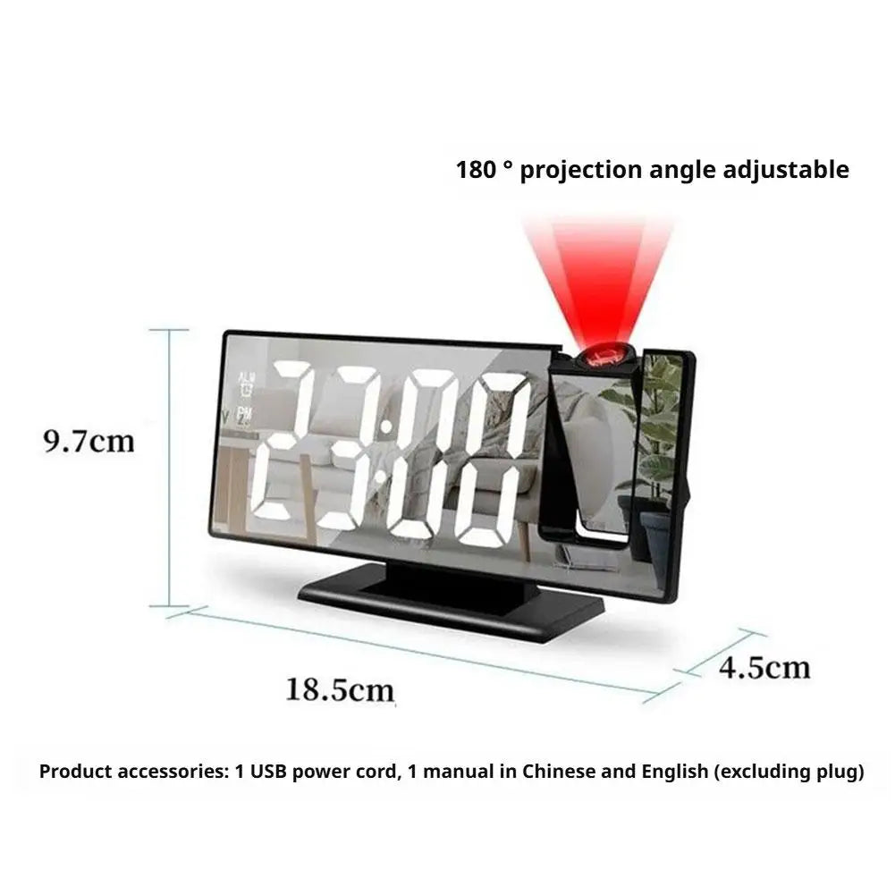LED Digital Alarm Clock Battery Voice Control